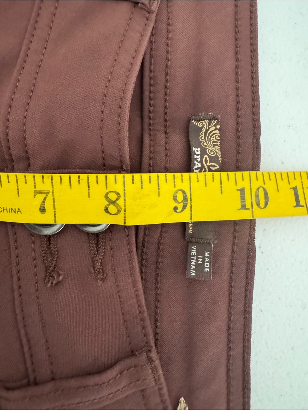 Prana Halle Pant Women's 8 Cocoa Brown Maroon Color Outdoor Hiking - Picture 15 of 16